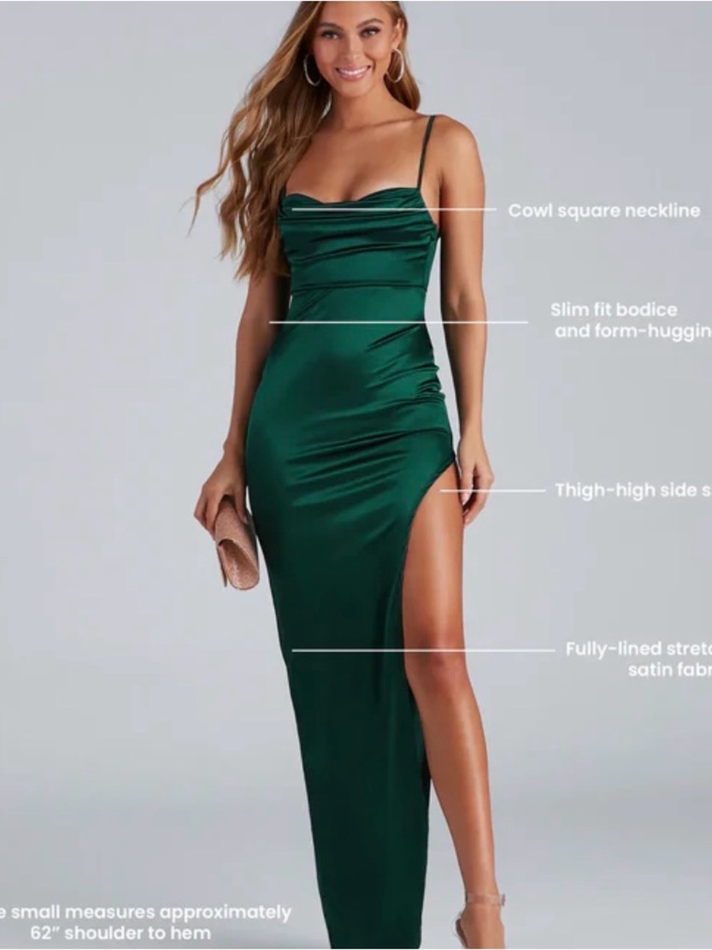 Black Satin Cowl Neck Maxi Slip Dress